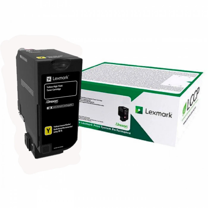 Toner 84C4HY0 Amarelo Original Lexmark p/ CS921 CX922