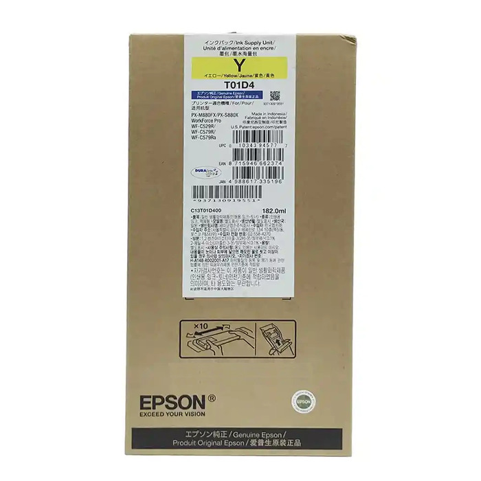 Cartucho Epson T01D Amarelo Original WorkForce Pro