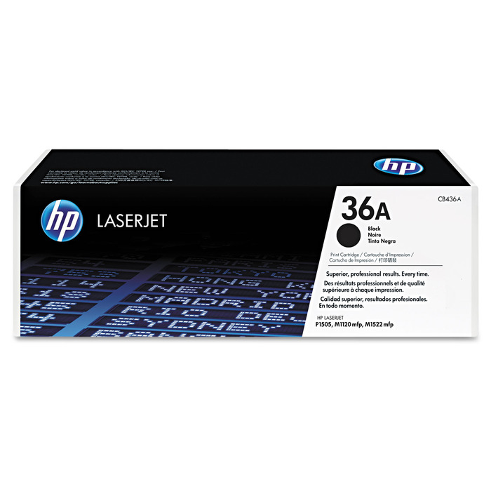 HP CB436A Toner 36A Original Preto p/ P1505 M1522 M1120