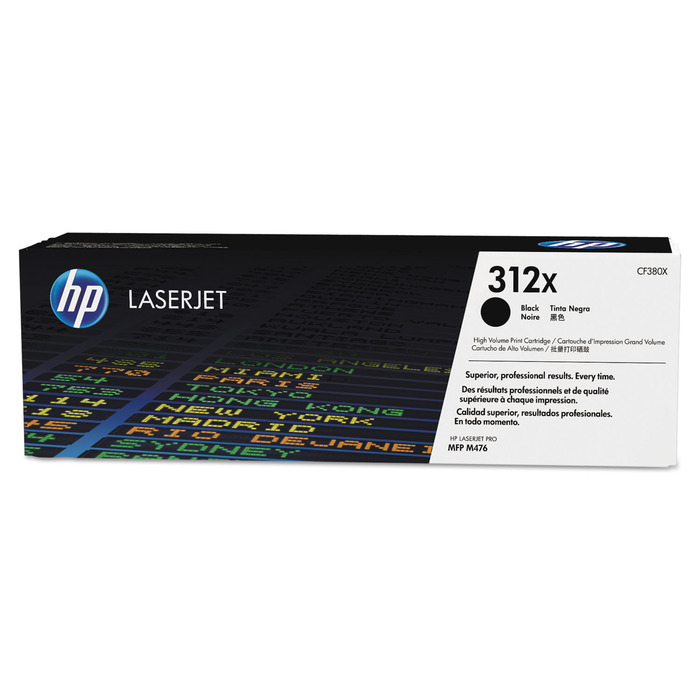 Toner Preto HP CF380X Original 312X Alta Capacidade p/ M476dn M476nw M476dw
