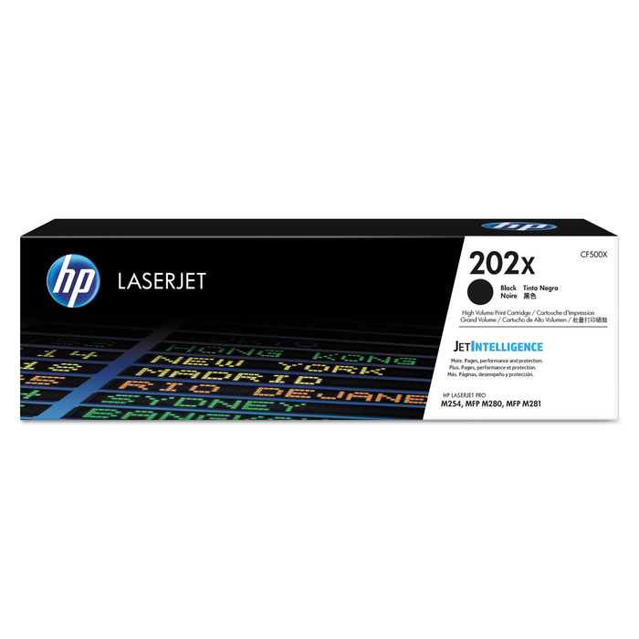 HP 202X CF500X Preto High Yield para M281fdw
