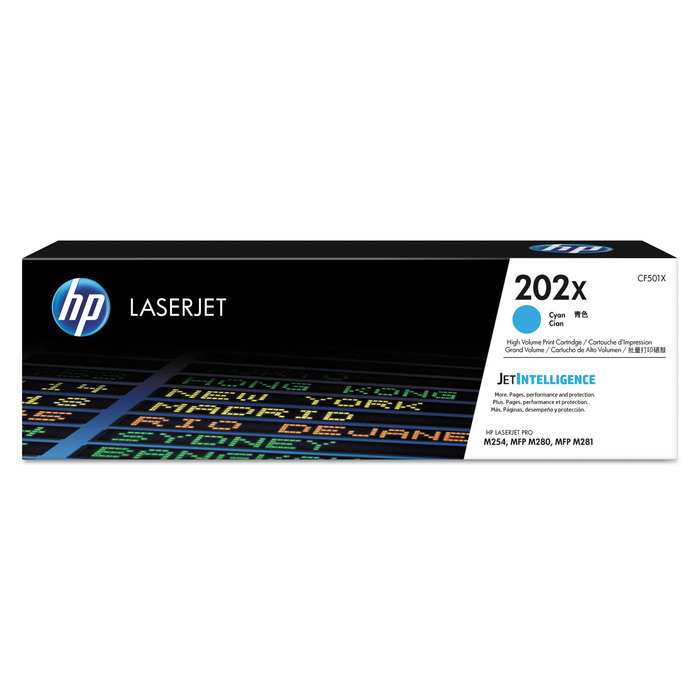 HP 202X CF501X Ciano High Yield para M281fdw