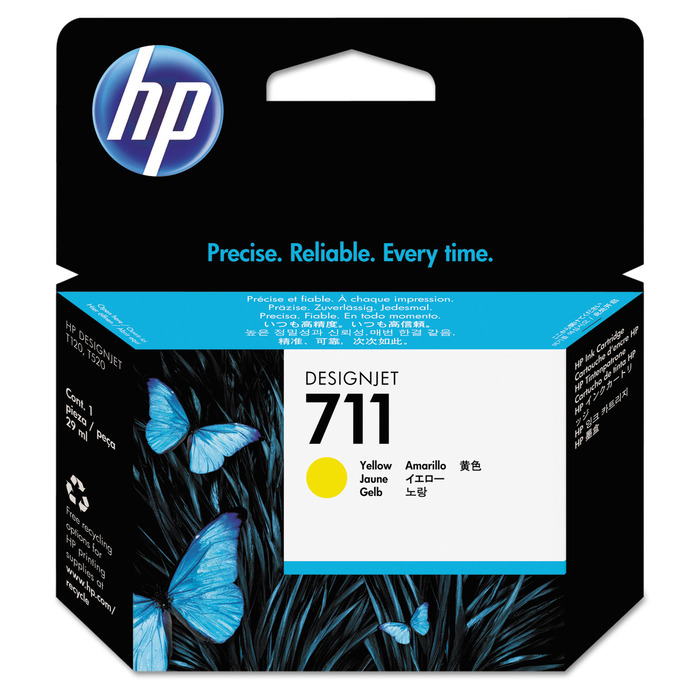 Cartucho HP CZ132A 711 Amarelo | T120 T520 Original