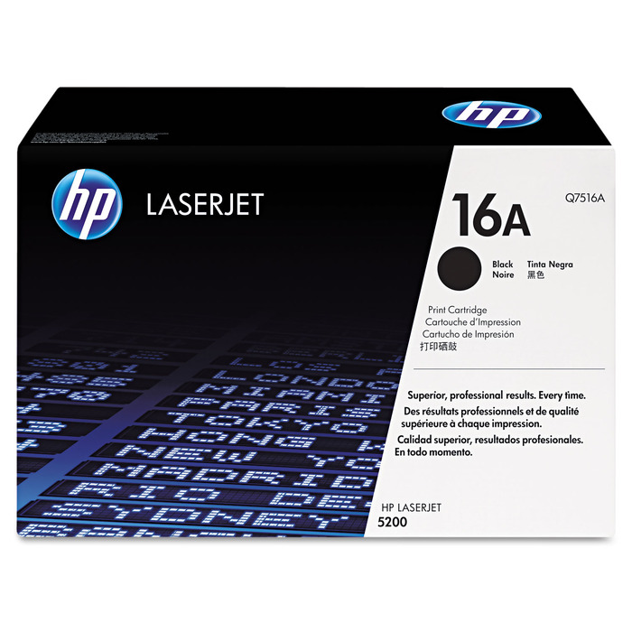 Q7516A HP Original 16A Preto p/ 5200 | Frete Grátis