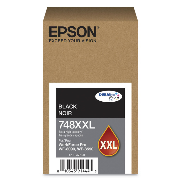T748XXL120 Epson Original Preto XXL p/ WF-6590 8590 8090