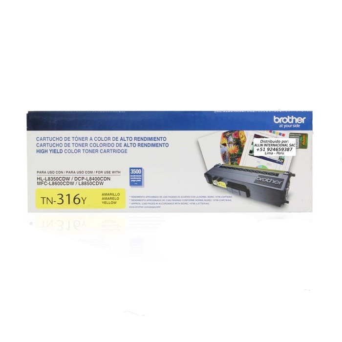 Cartucho TN-316Y | Toner Amarelo Original 3.500 páginas